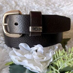 Vintage Y2K Brown Pebbled Leather Belt L